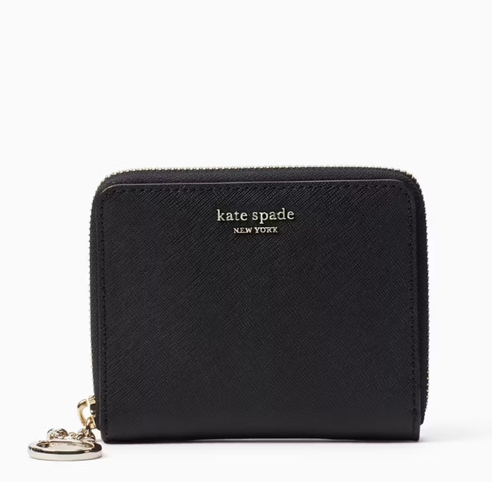 Kate Spade Black Leather Keychain Wallet